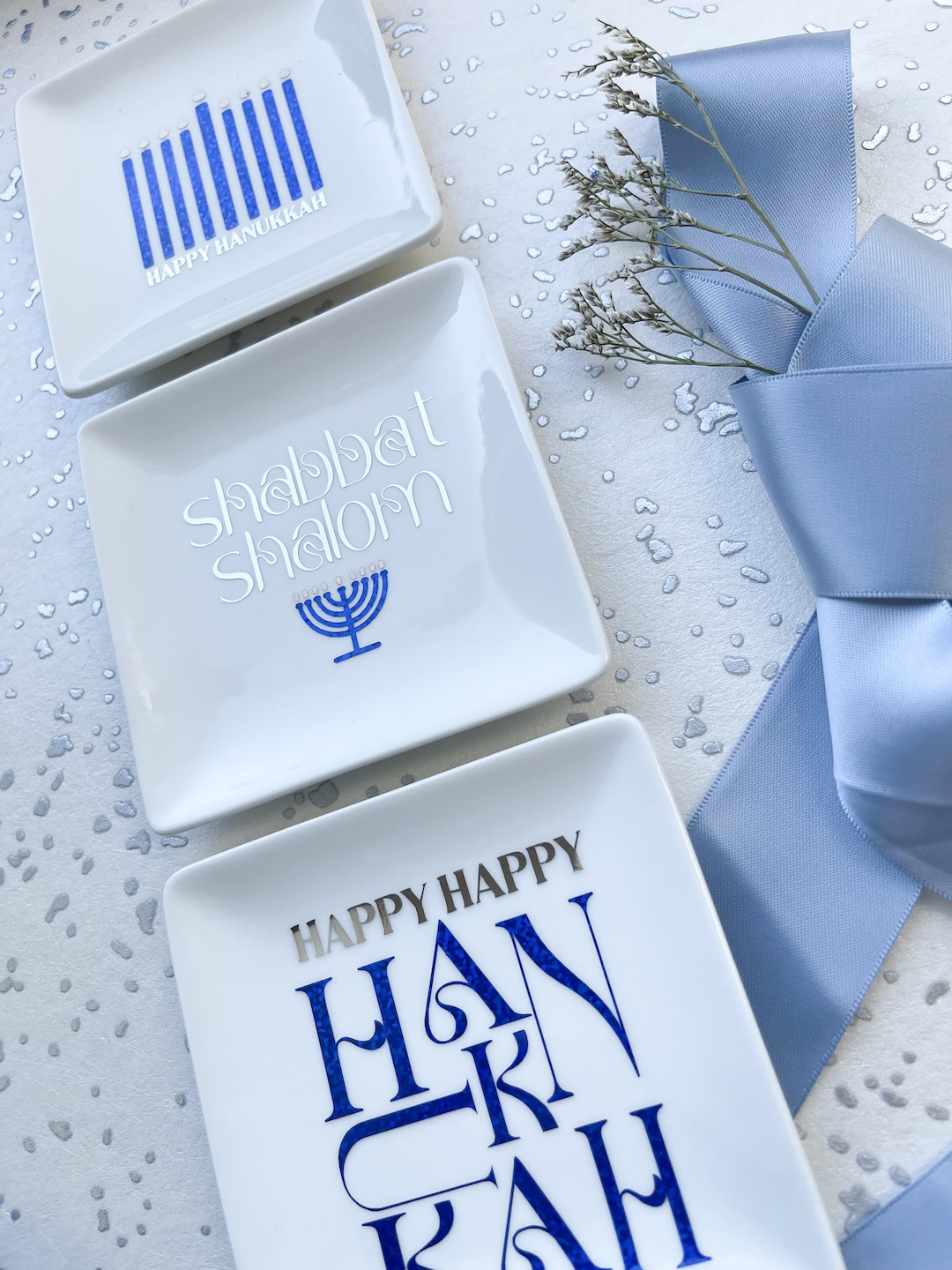 Hanukkah Holiday Gift, Hanukkah Ring Dish Gift for Her, Chanukah Jewelry Dish Gift for Her, Menorah 9 Candle Gift