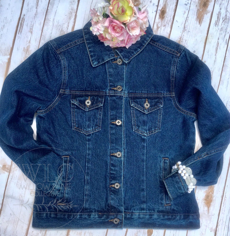 Bride Denim Jacket Personalized Custom Wedding Jean Jacket Etsy