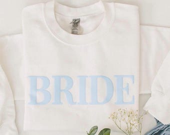 Embossed Bride Sweatshirt Gift for Her, Future Mrs Sweatshirt, New Mrs Sweater, Bride To Be Gift, Bridal Shower Gift Bridal Sweater