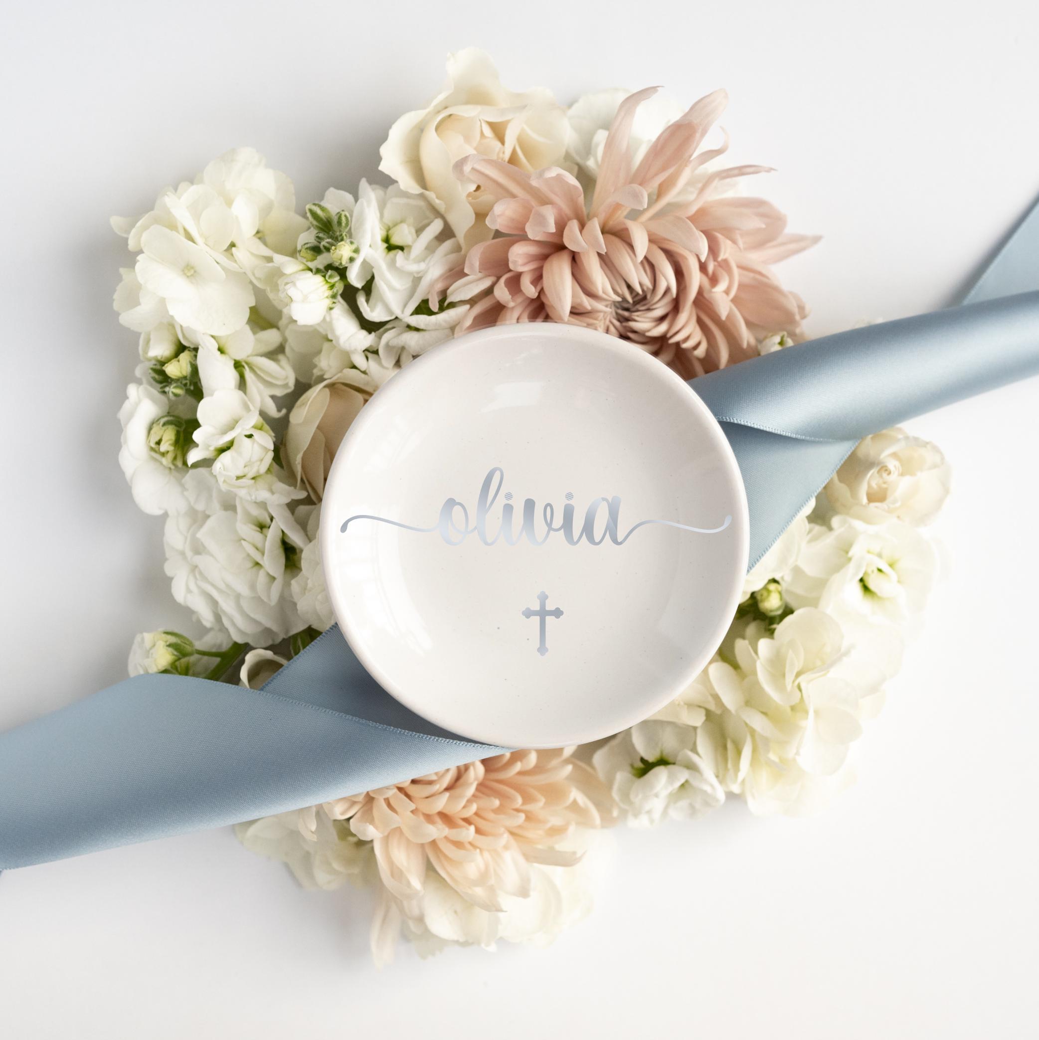 Personalized First Holy Communion Gift, Custom Christening Baptism Ring ...