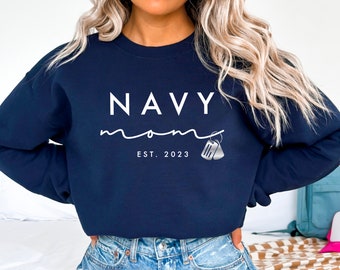 Navy Mom Sweatshirt, Military Mom Sweatshirt, Proud Navy Mom, Navy Mom Shirt, Personalized Navy Mom Sweater