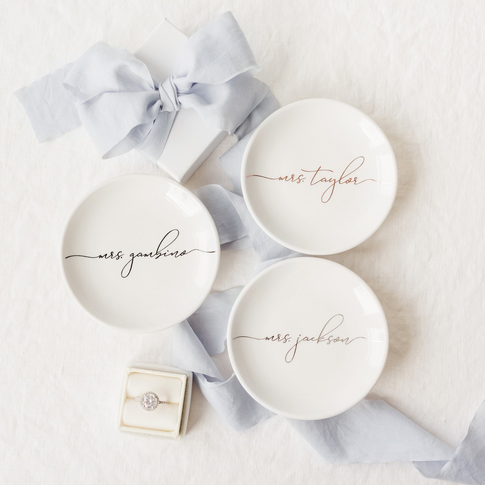 PERSONALIZED GIFT Wedding Ring Dish Engagement Ring Holder Dish