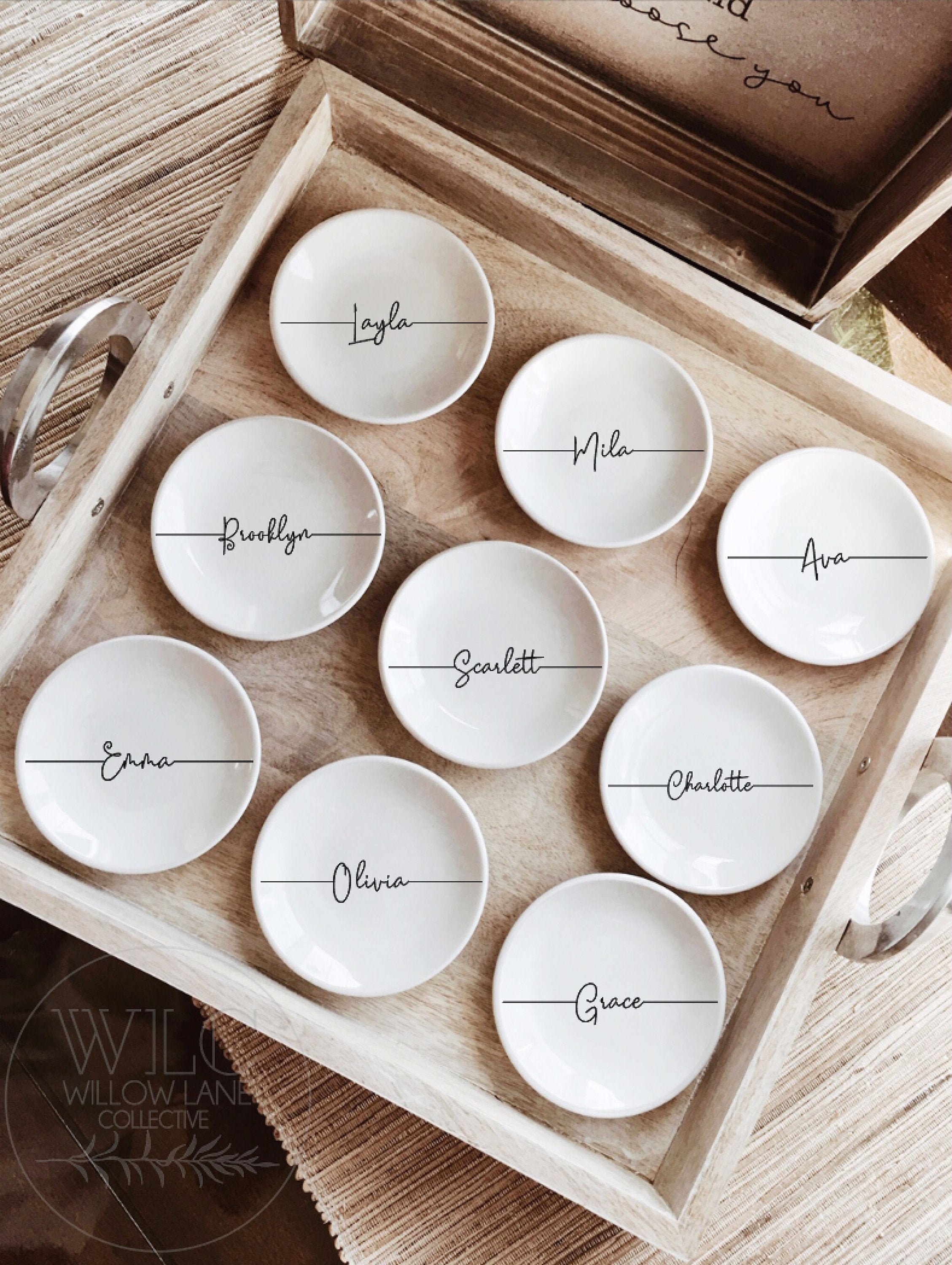 PERSONALIZED JEWELRY DISH Bridesmaid Gift Idea Personalized Trinket Dish Top Bridesmaid Gift Engagement Ring Dish Gift for Her
