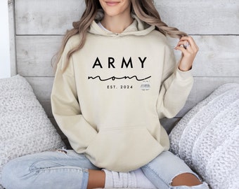 Air Force Mom HOODED Sweatshirt Gift for Her, Military Hoodie Mom Sweatshirt, Air Force Mom Gift, Mothers Day Gift, Military Mom Shirt