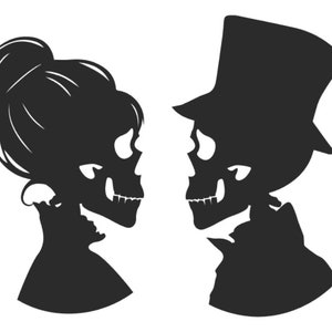 Victorian Skeleton Couple SVG