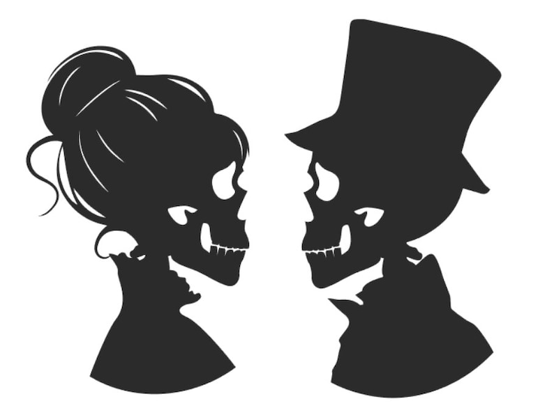 Download Victorian Skeleton Couple SVG | Etsy