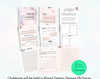 30-Day Prayer Journal /Prayer Journal /printable/Bible Study Guide/Digital Prayer Journal /Notes PDF /Daily Prayer Planner/ 30 Day Challenge