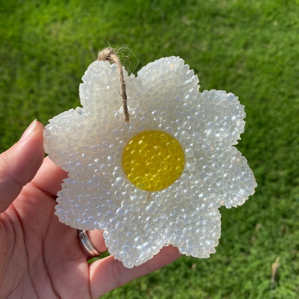 Daisy Flower Car Freshie | Car Scent, Car Freshener, Aroma Bead Freshies