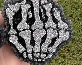 Skeleton Peace Sign Car Freshie, Skeleton Rock Hand Car Freshie, Car Scent, Aroma Bead Car Scents, Middle Finger Freshies