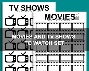 Movies Watch List Printable Template - Etsy