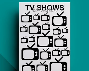 TV Shows Watch list Printable Template