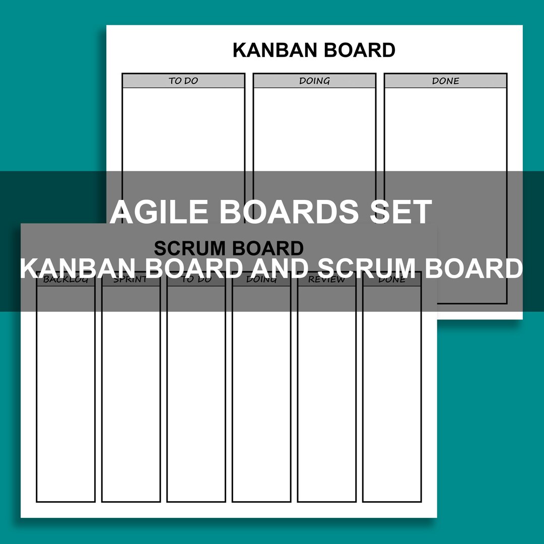 Agile Boards - Scrum and Kaban - Editable Printables - Etsy