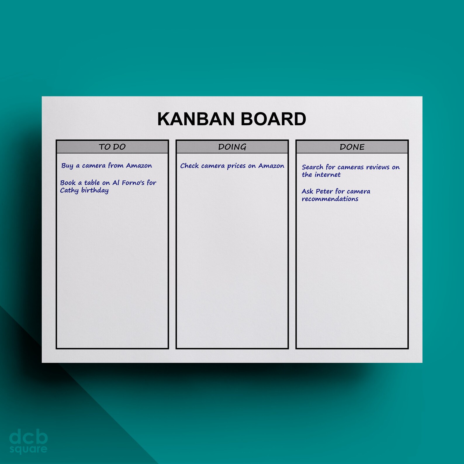 Kanban Board Bearbeitbar Printable Etsy.de