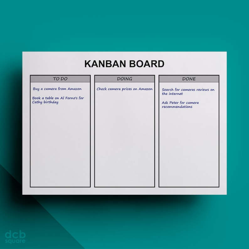 Kanban Board Editable Printable image 2