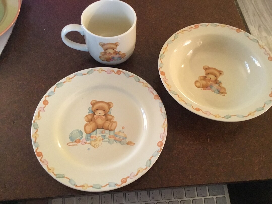 Hallmark Baby Keepsake Serving Set With Bear. Celebration. Nib Etsy