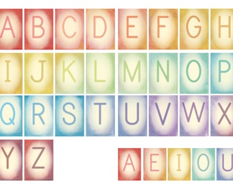 INSTANT DOWNLOAD - A4 Alphabet printables. Upper case and lower case. Great teaching tool for homeschool and waldorf school parents.