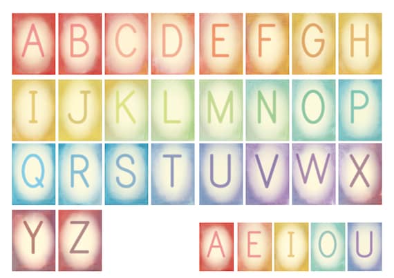 INSTANT DOWNLOAD - A4 Alphabet printables. Upper case and lower case. Great teaching tool for homeschool and waldorf school parents.