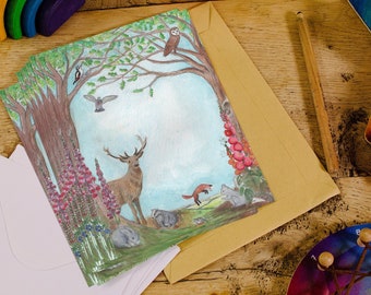 Woodland Animals Paper- for Waldorf School and Homeschool. Letter writting and learning