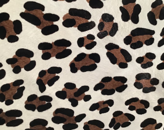 Exotic Spotted Leopard Print, Hair on White Calf Hide - Etsy