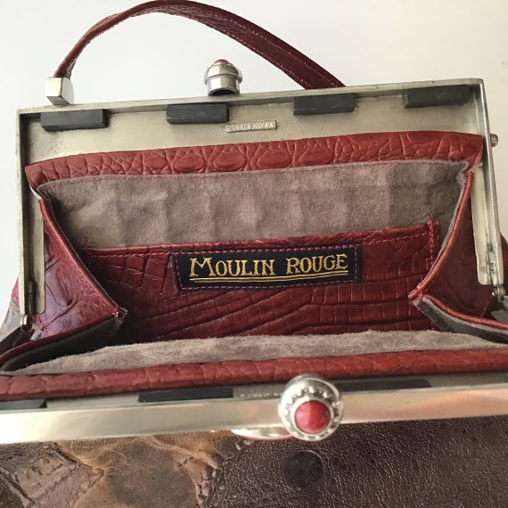 Moulin Rouge Handbag - Art Deco Pewter Framed Sho… - image 3