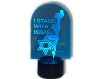 I Stand With Israel Gift Light - Color Changing Desk Light