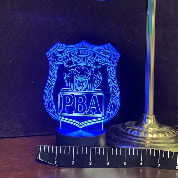 Nypd Pba Gift Light Color Changing Desk Light Select Etsy