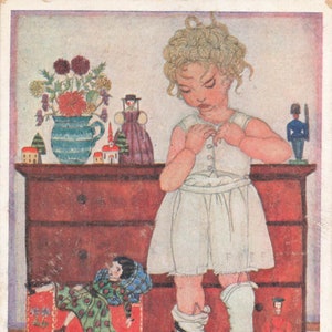 Irene Probst Artiste, 14 ans, vintage 1929 Original peint par une Autrichienne École des Arts de Vienne