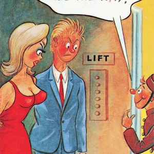 Saucy Seaside Comic vintage postcard Are you going all the way Married Couple Brook Publishing