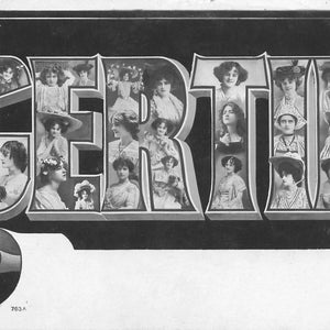 GERTIE Name Vintage 1905 Postkarte RP mit Edwardian Schauspielerinnen Verlag Rotary