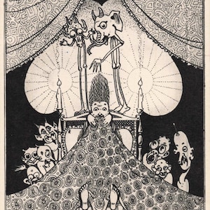 A Cornish Litany Ghoulies and Ghosties and Long Legged Beasties Artist Stan Chaplin Vintage postcard