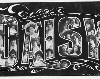 Daisy Name Vintage 1900's postcard RP With Edwardian Actresses Publisher Rotary