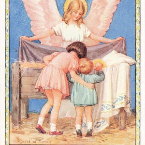 Margaret Tarrant Everybody's Brother Cartão postal vintage da década de 1940 Editora Medici Society