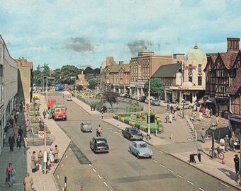 Watford High Street 1965 vintage ansichtkaart Uitgever David Tack