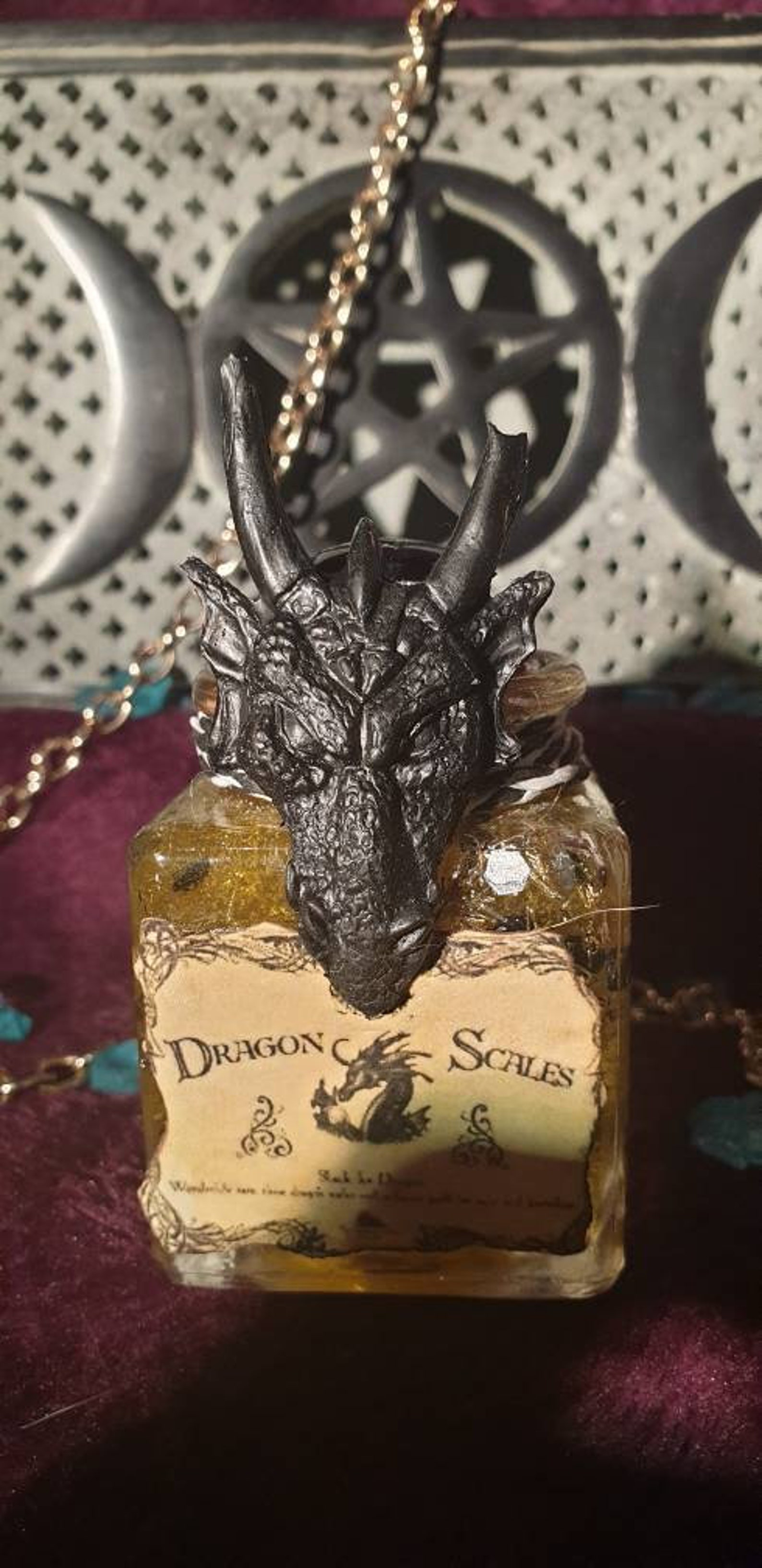 Apothecary Style Dragon Scale Potion Bottle. Halloween or Etsy UK