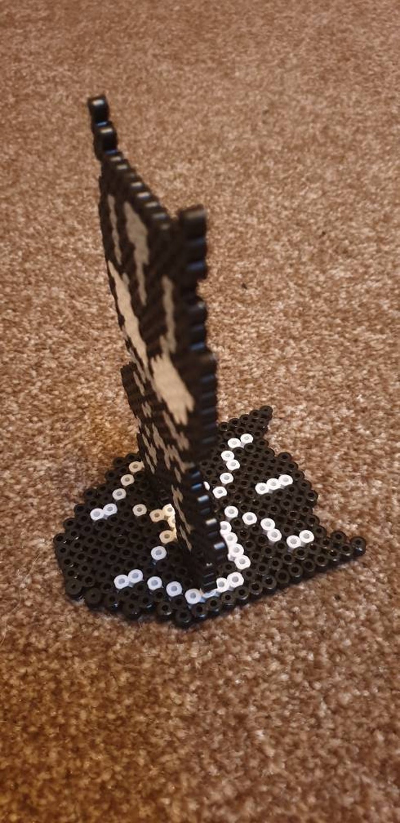 Marvel inspired Hama bead figure Black Panther. fuse/peeler Etsy