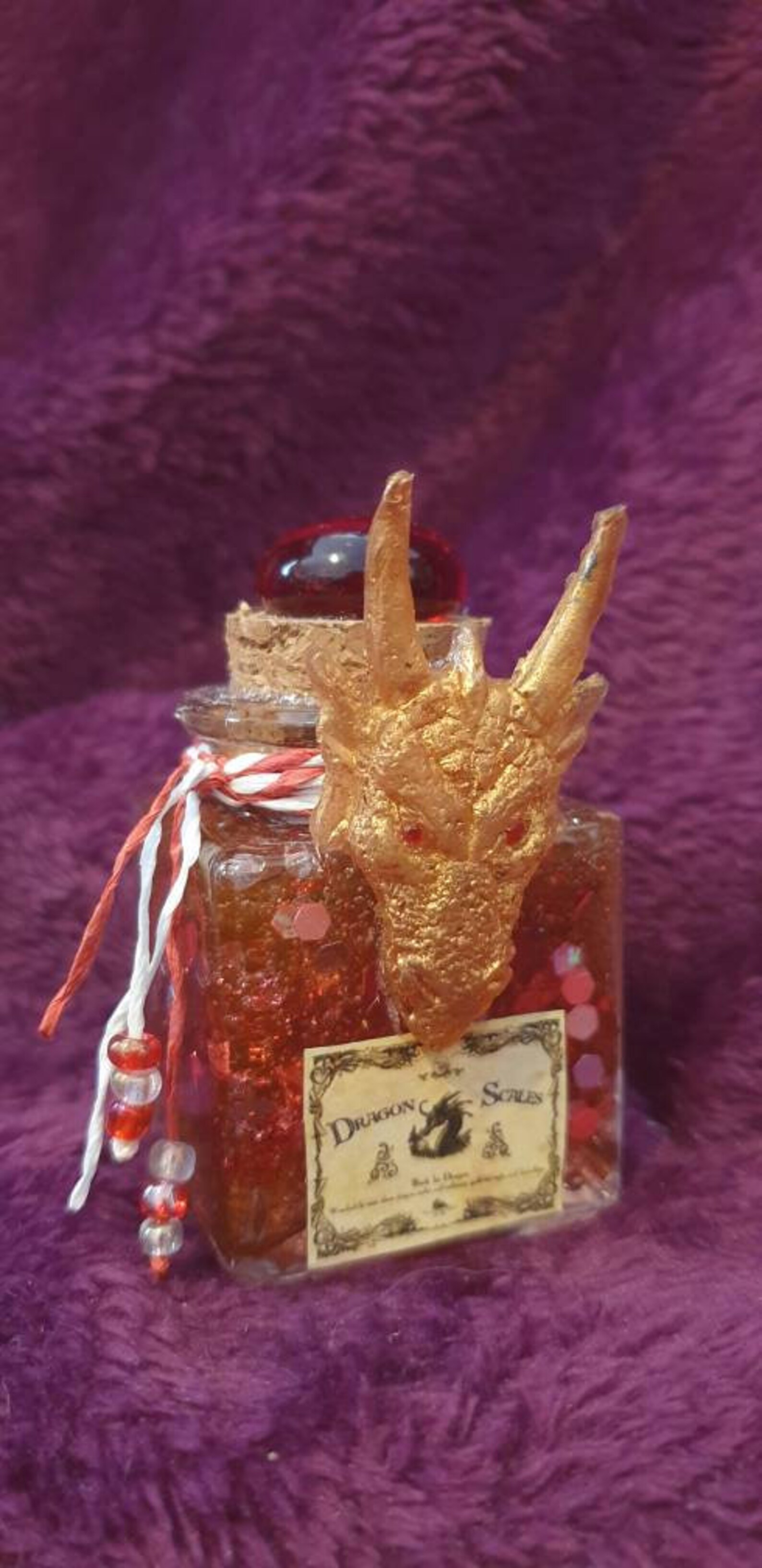 Apothecary Style Dragon Scale Potion Bottle. Halloween or Etsy UK