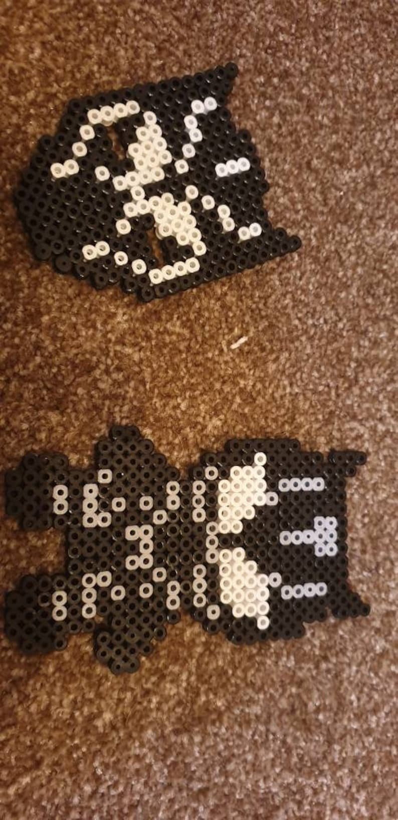 Marvel inspired Hama bead figure Black Panther. fuse/peeler Etsy