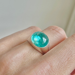 Custom Natural Paraiba Apatite Ring