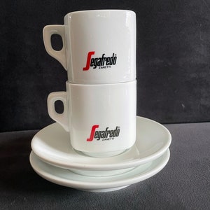 Set of two vintage Segafredo Zanetti cappuccino cups
