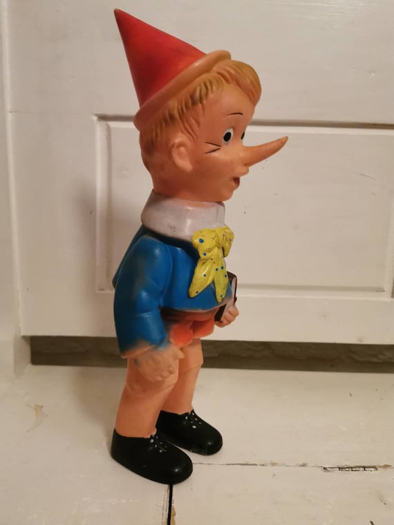 1960年代のヴィンテージゴム製ピノキオ人形（イタリア製） - Etsy 日本
