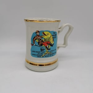 Vintage beer mug, The Angel&#39;s prayer, Prince William, Carate gold