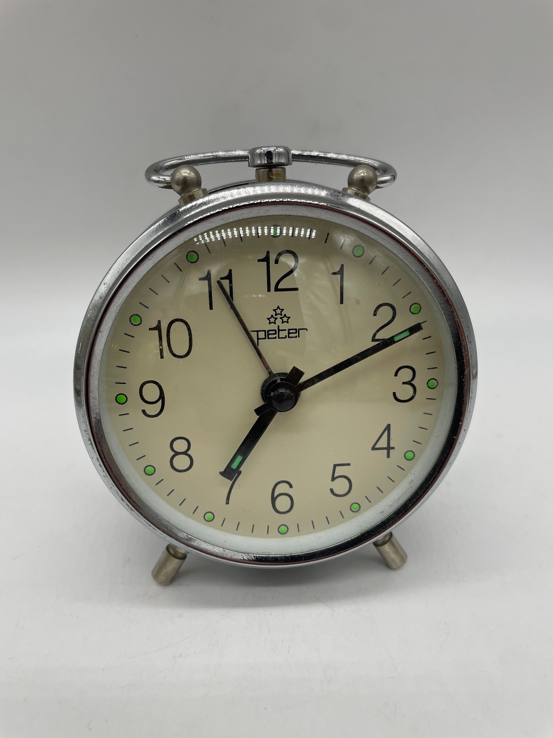 ゼンマイ式目覚まし時計 PETER( ピーター)ドイツ製 Peter germany clock - Etsy 日本