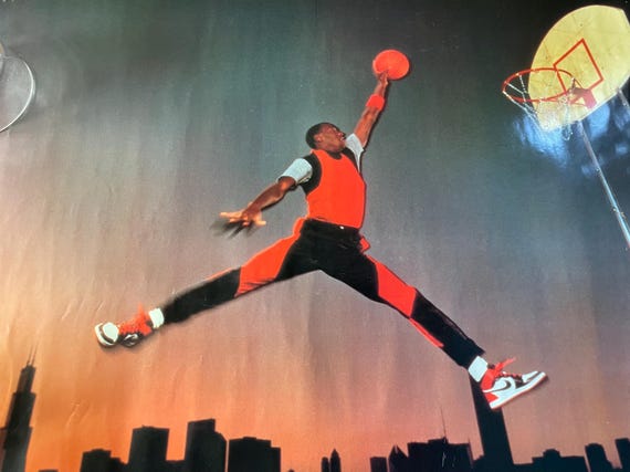 【激レア】Nike Michael Jordan ポスター Vintage Original 1985 Michael Jordan NIKE Poster ROOKIE