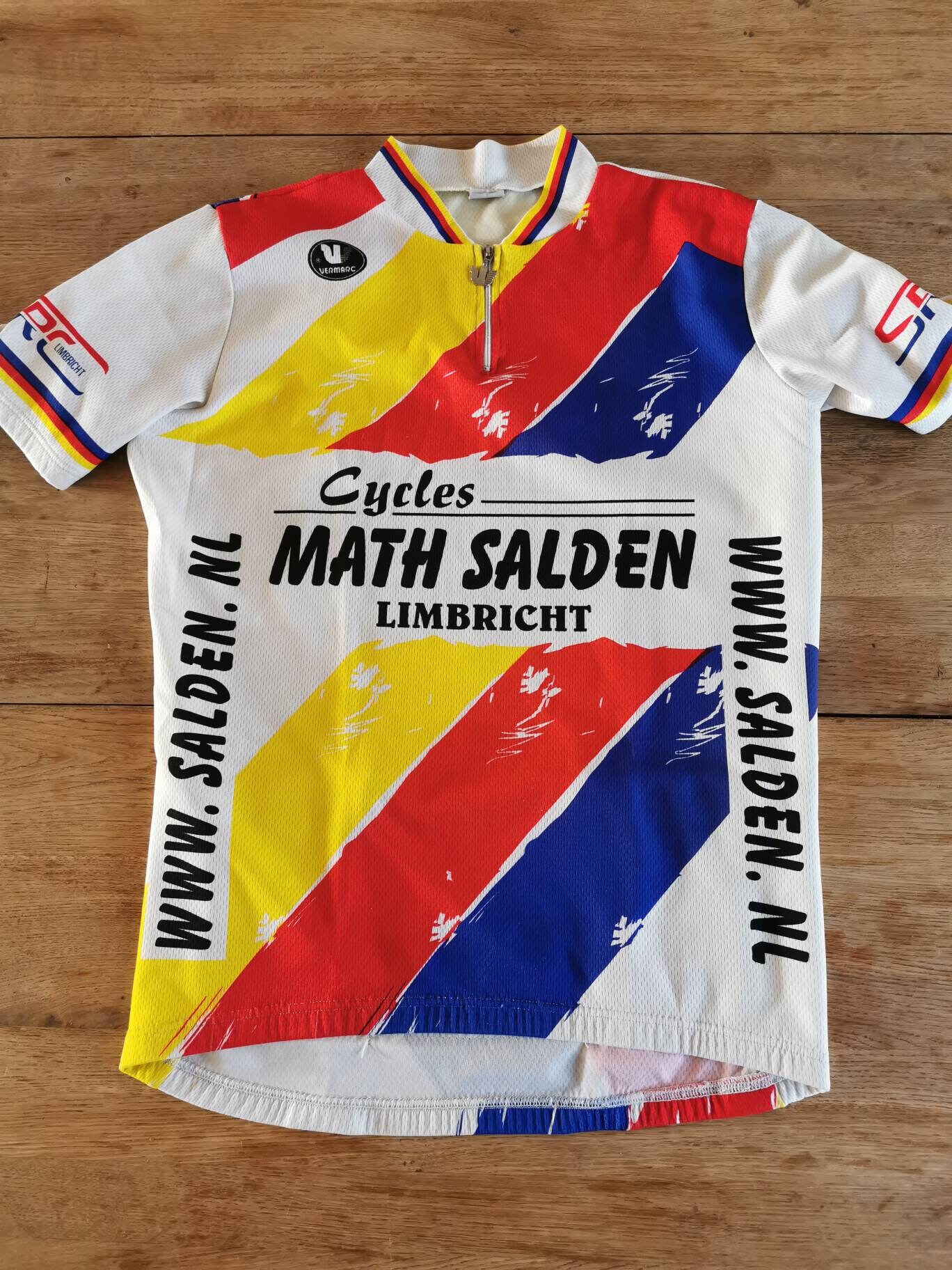 Maillot Cyclisme Vintage Descente Années 90 – Taille 5 – Multicolore – Suisse