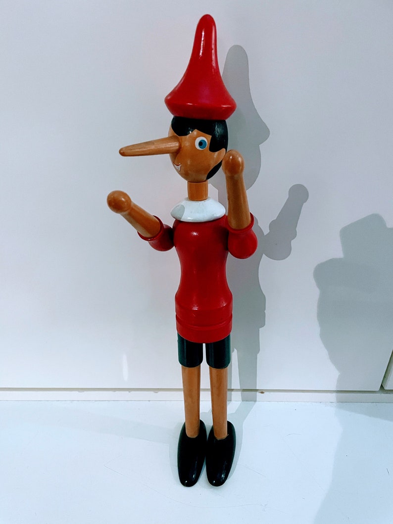 Vintage Pinocchio Wooden Figure, Doll Made in Italy - Etsy