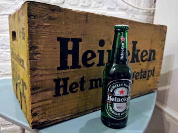 Albero Di Natale Heineken.Heineken Cassa Di Legno Cassa D Epoca Birra Olandese Etsy