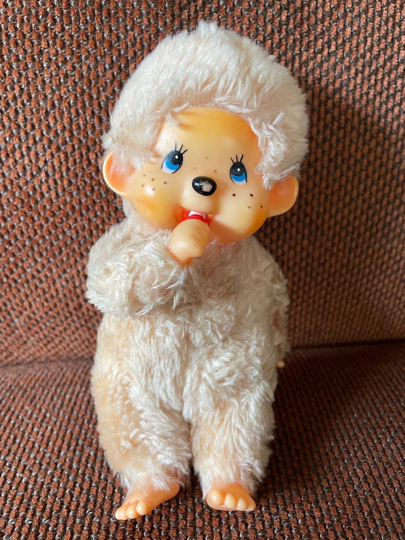 Baby Club Monchhichi First Generation 1974 Rare Plush Monkey Doll Size 8