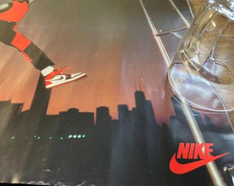 【激レア】Nike Michael Jordan ポスター 1985 Michael Jordan Nike Poster Card Wall Art by Row One