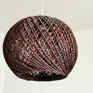 Vintage 1960s pendant rope lamp, space age lamp