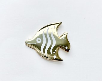 Angelfish Gold Hard Enamel Pin